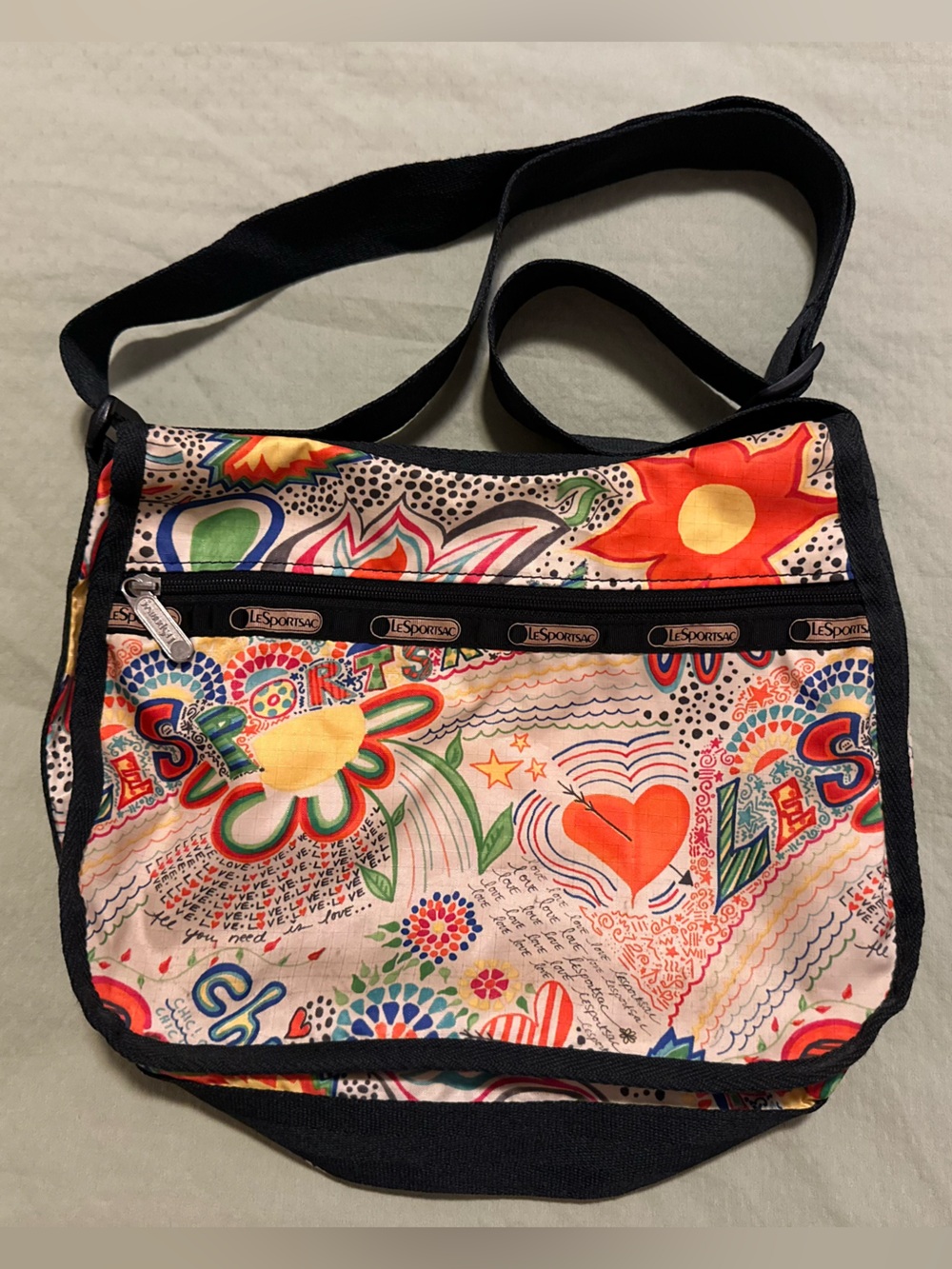 Vintage Y2K Lesportsac Colorful Floral Crossbody Bag - Multicolor